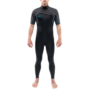 Dakine Mens Quantum Chest Zip S/S Full Suit 3/2 (Black/Grey)