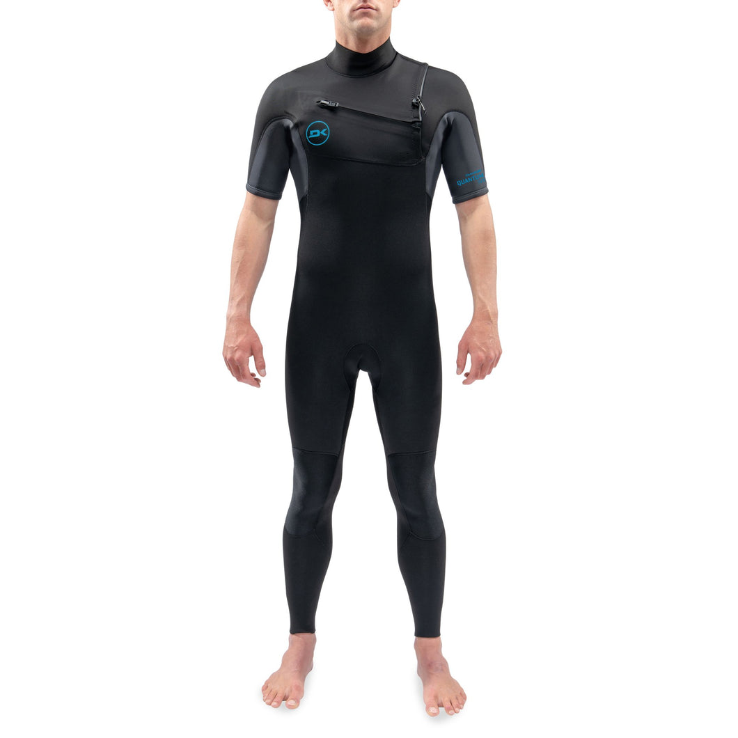 Dakine Mens Quantum Chest Zip S/S Full Suit 3/2 (Black/Grey)
