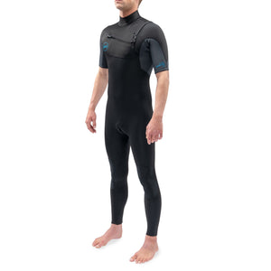 Dakine Mens Quantum Chest Zip S/S Full Suit 3/2 (Black/Grey) (1)
