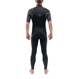 Dakine Mens Quantum Chest Zip S/S Full Suit 3/2 (Black/Grey) (2)
